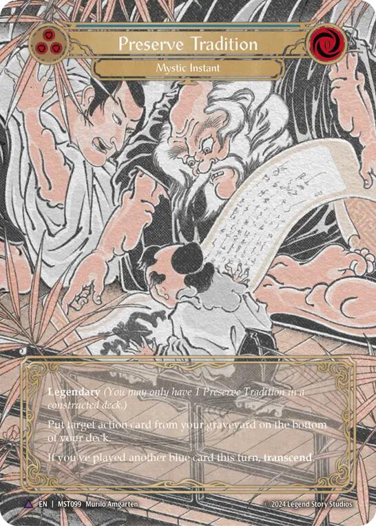 Preserve Tradition // Inner Chi (Marvel) [MST099] (Part the Mistveil)  Cold Foil | Good Games Modbury