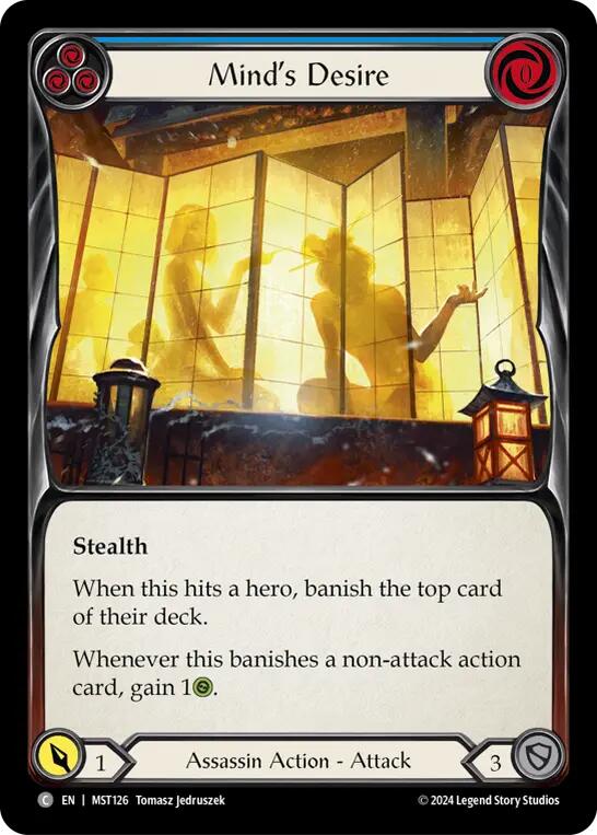 Mind's Desire (Blue) [MST126] (Part the Mistveil)  Rainbow Foil | Good Games Modbury