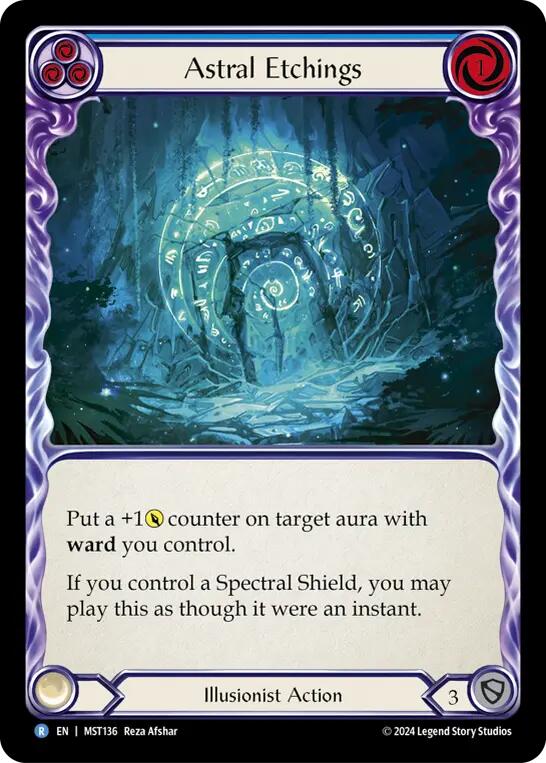 Astral Etchings (Blue) [MST136] (Part the Mistveil)  Rainbow Foil | Good Games Modbury