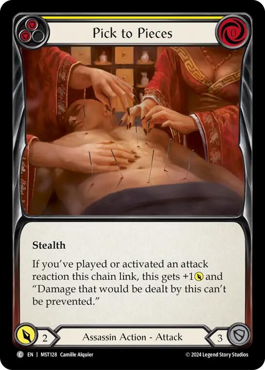 Pick to Pieces (Yellow) [MST128] (Part the Mistveil)  Rainbow Foil | Good Games Modbury