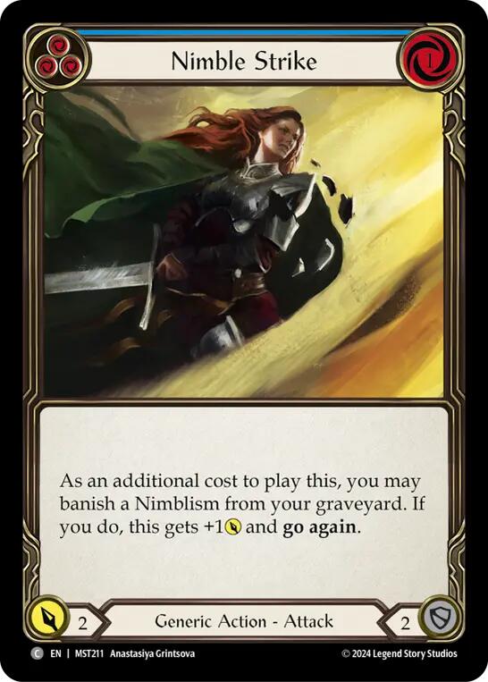 Nimble Strike (Blue) [MST211] (Part the Mistveil) | Good Games Modbury