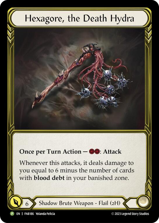 Hexagore, the Death Hydra (Golden) [FAB186] (Promo)  Cold Foil | Good Games Modbury