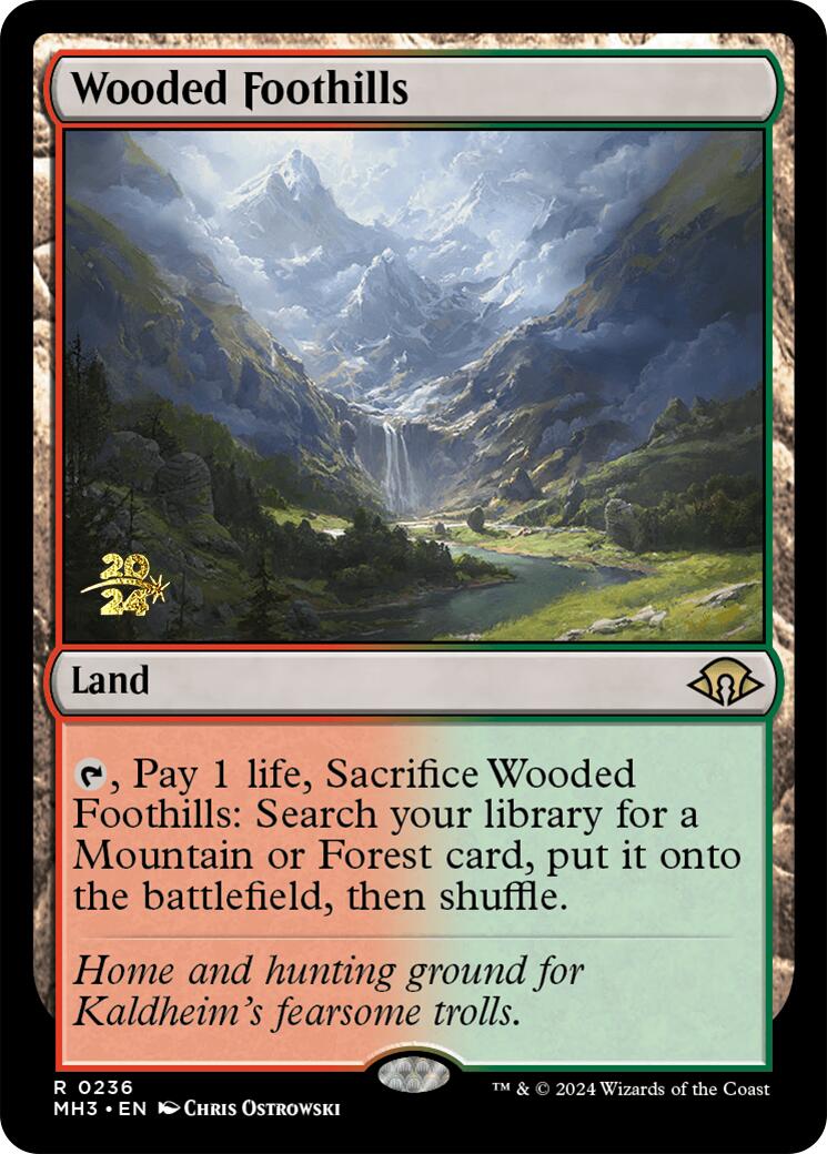 Wooded Foothills [Modern Horizons 3 Prerelese Promos] | Good Games Modbury