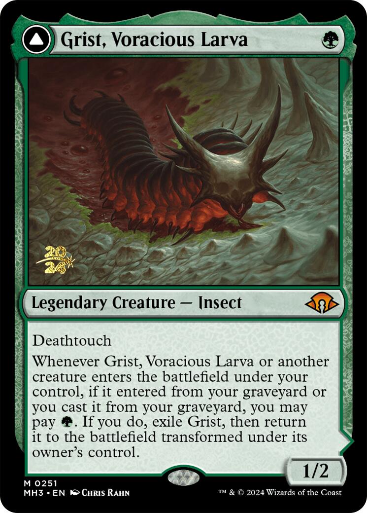 Grist, Voracious Larva [Modern Horizons 3 Prerelese Promos] | Good Games Modbury