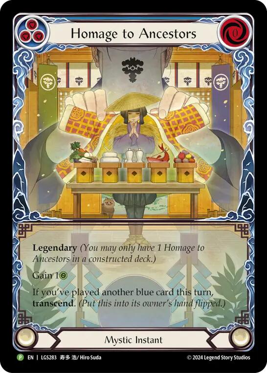 Homage to Ancestors // Inner Chi [LGS283] (Promo)  Rainbow Foil | Good Games Modbury