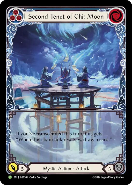 Second Tenet of Chi: Moon [LGS301] (Promo)  Rainbow Foil | Good Games Modbury