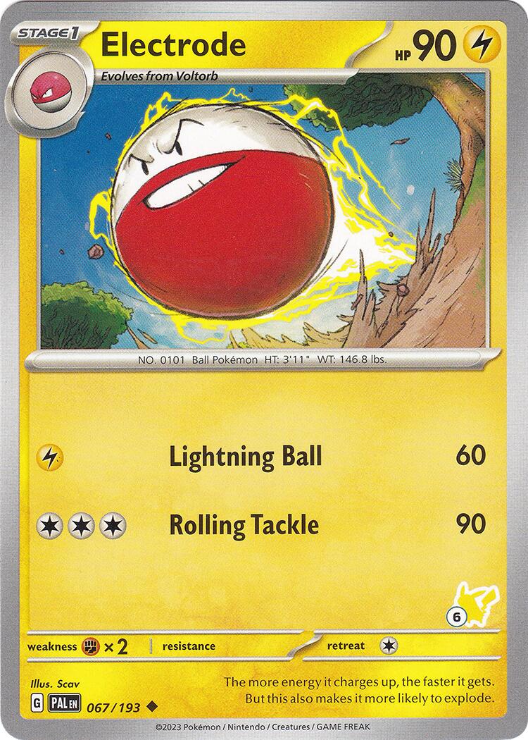 Electrode (067/193) (Pikachu Stamp #6) [Battle Academy 2024] | Good Games Modbury