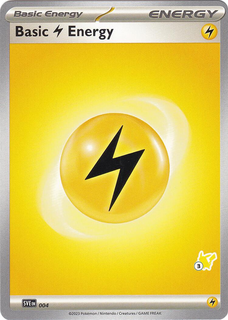 Basic Lightning Energy (004) (Pikachu Stamp #3) [Battle Academy 2024] | Good Games Modbury