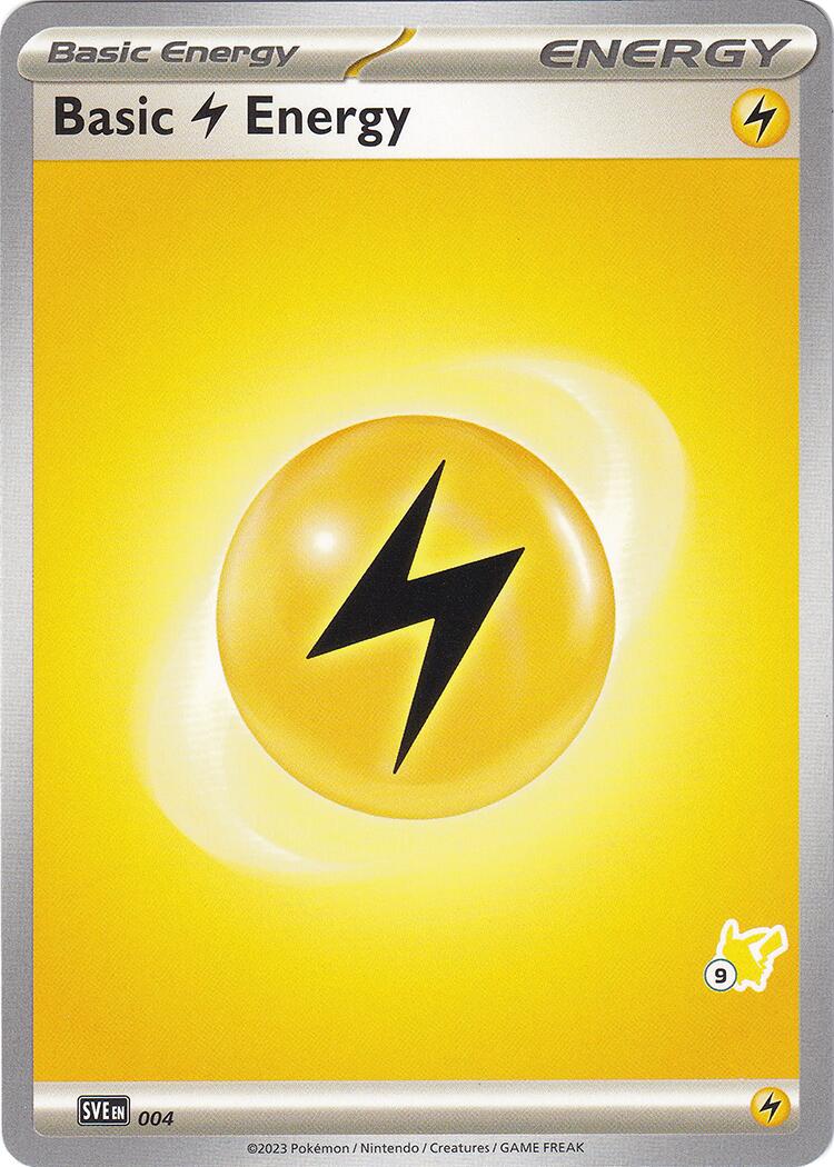Basic Lightning Energy (004) (Pikachu Stamp #9) [Battle Academy 2024] | Good Games Modbury