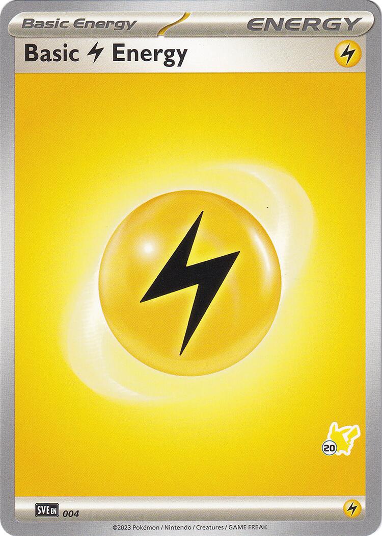 Basic Lightning Energy (004) (Pikachu Stamp #20) [Battle Academy 2024] | Good Games Modbury