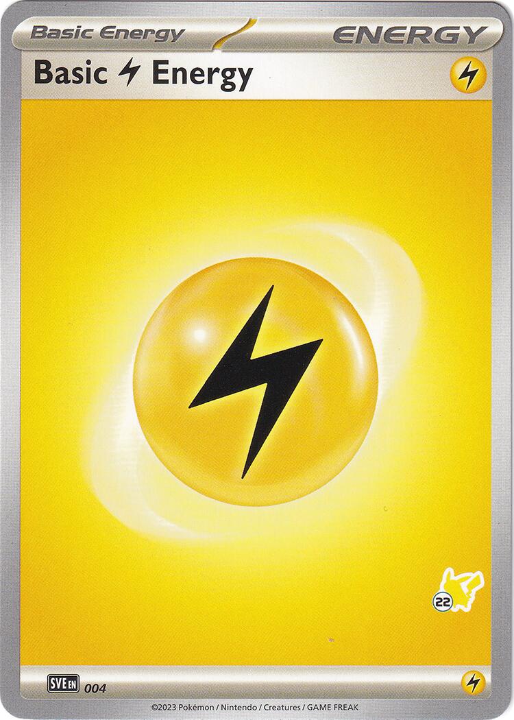 Basic Lightning Energy (004) (Pikachu Stamp #22) [Battle Academy 2024] | Good Games Modbury