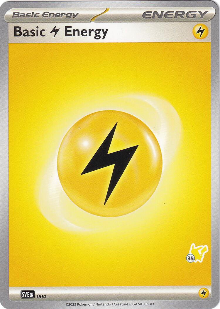 Basic Lightning Energy (004) (Pikachu Stamp #35) [Battle Academy 2024] | Good Games Modbury