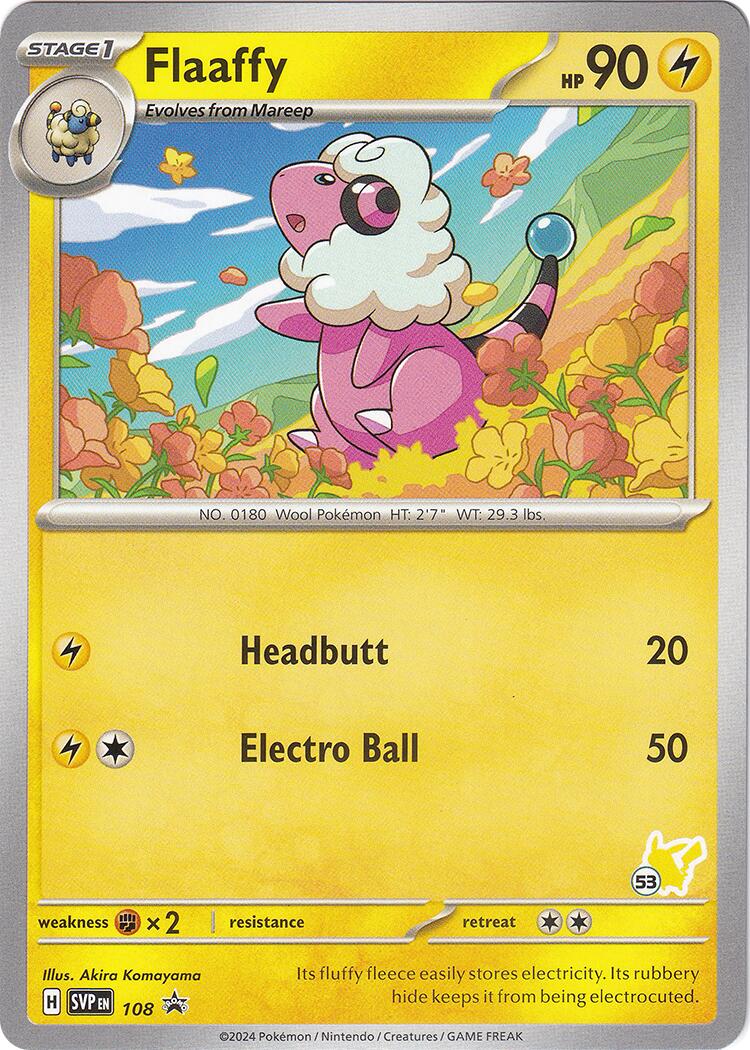 Flaaffy (108) (Pikachu Stamp #53) [Battle Academy 2024] | Good Games Modbury