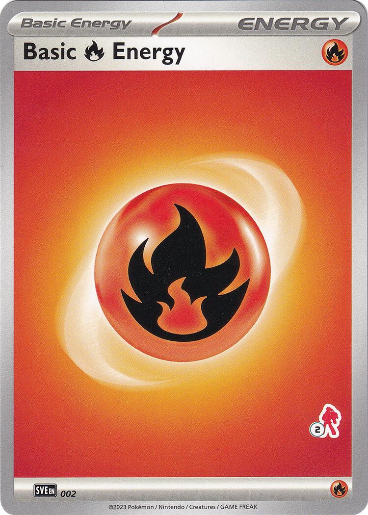 Basic Fire Energy (002) (Armarouge Stamp #2) [Battle Academy 2024] | Good Games Modbury