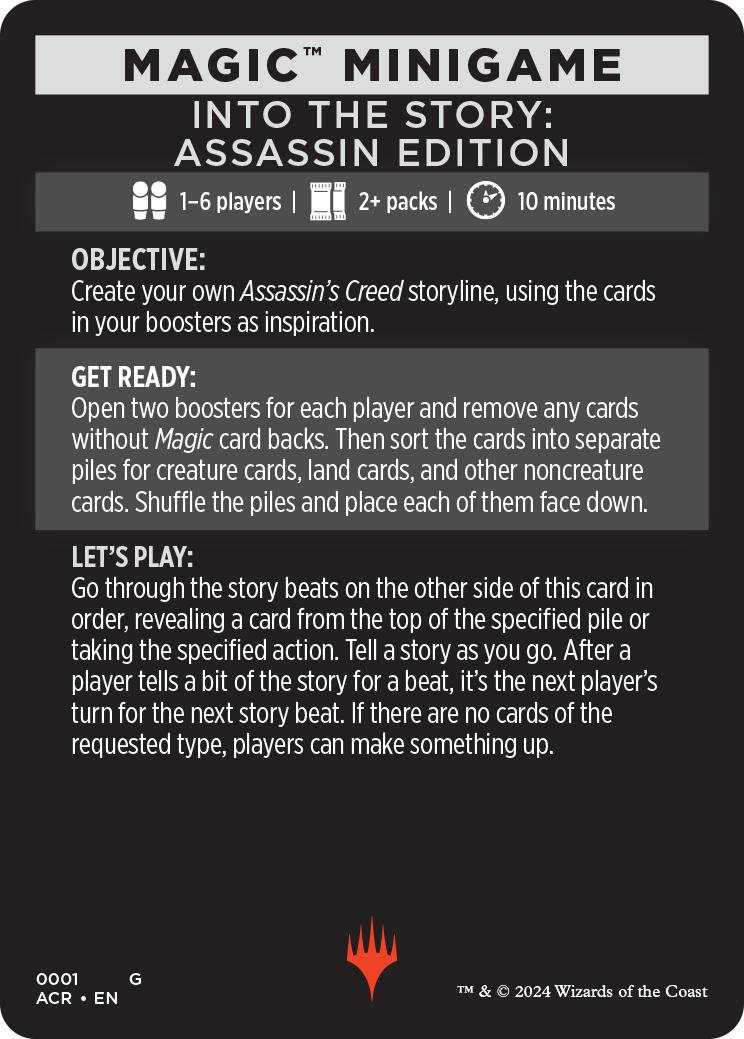 Into The Story: Assassin Edition (Magic Minigame) [Assassin's Creed Minigame] | Good Games Modbury