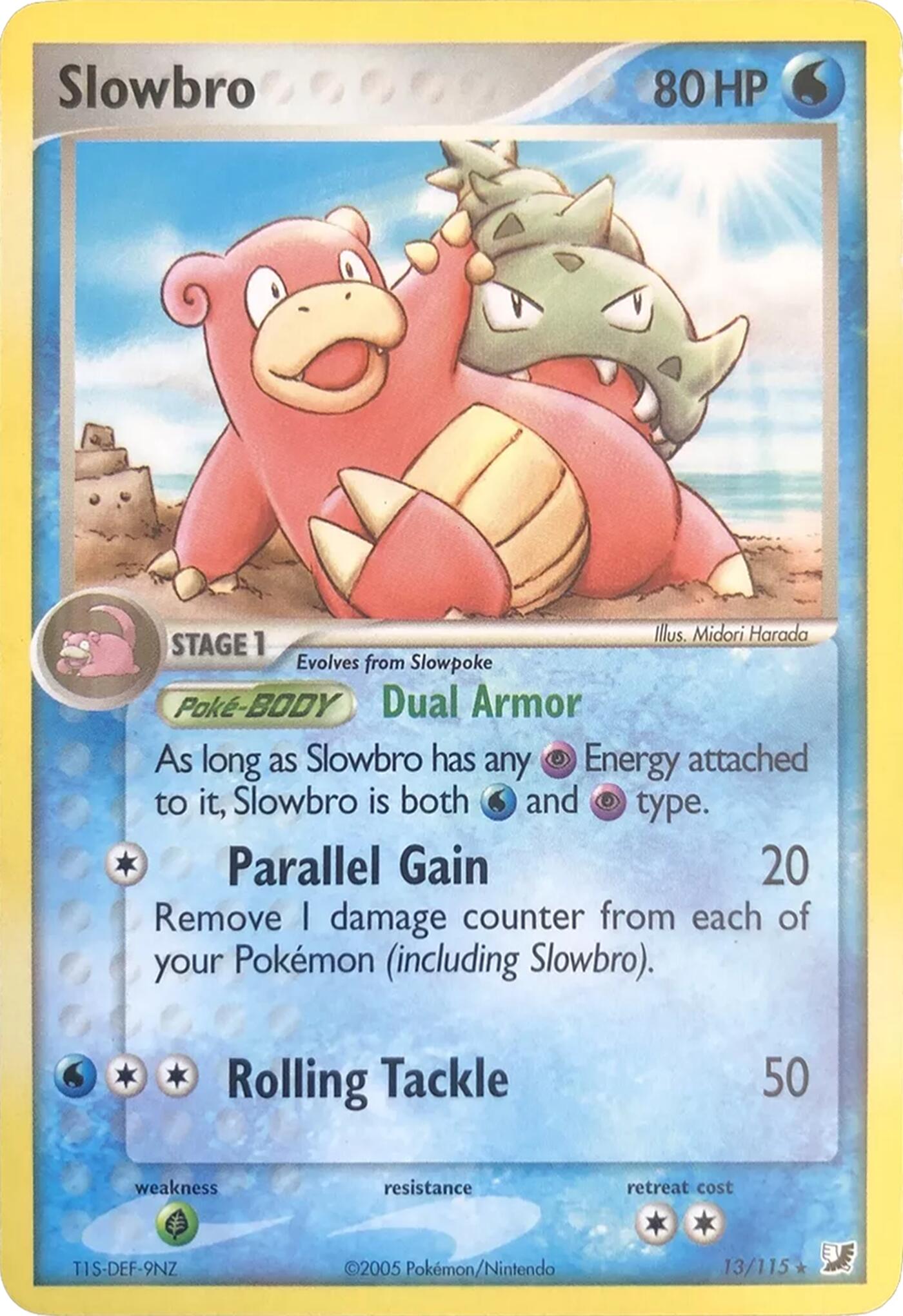 Slowbro (13/115) (Theme Deck Exclusives) [EX: Unseen Forces] | Good Games Modbury