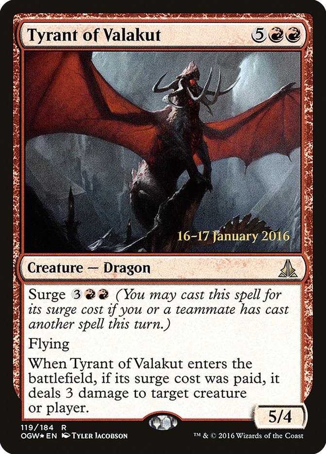 Tyrant of Valakut [Oath of the Gatewatch Prerelease Promos] | Good Games Modbury