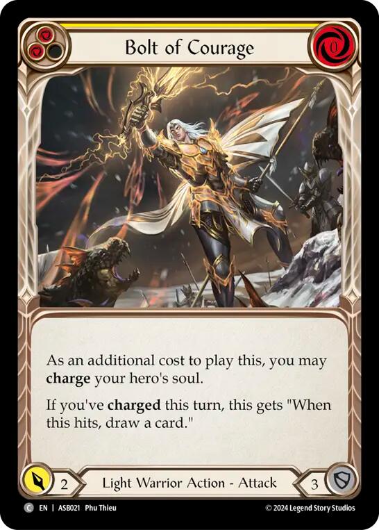 Bolt of Courage (Yellow) [ASB021] (Armory Deck: Boltyn) | Good Games Modbury