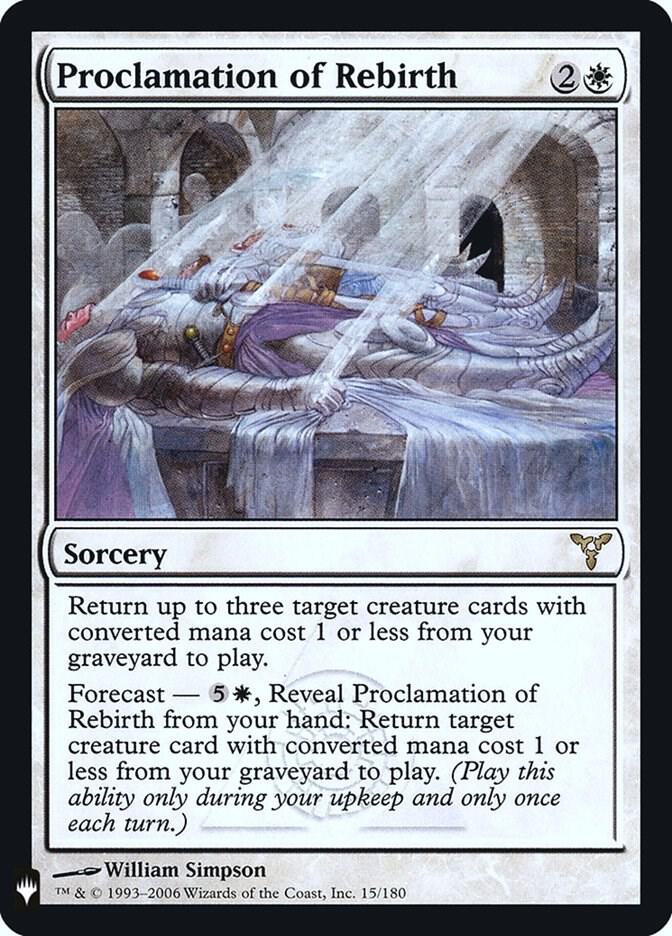 Proclamation of Rebirth DIS-15/5075 (The List Reprints)  - Foil | Good Games Modbury