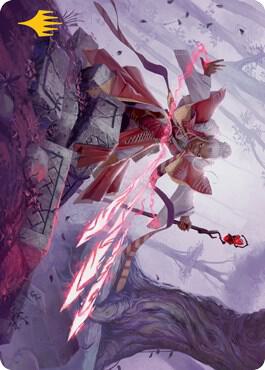 Magic Missile Art Card Gold Stamped 48 (Art Series: Adventures in the Forgotten Realms)  | Good Games Modbury