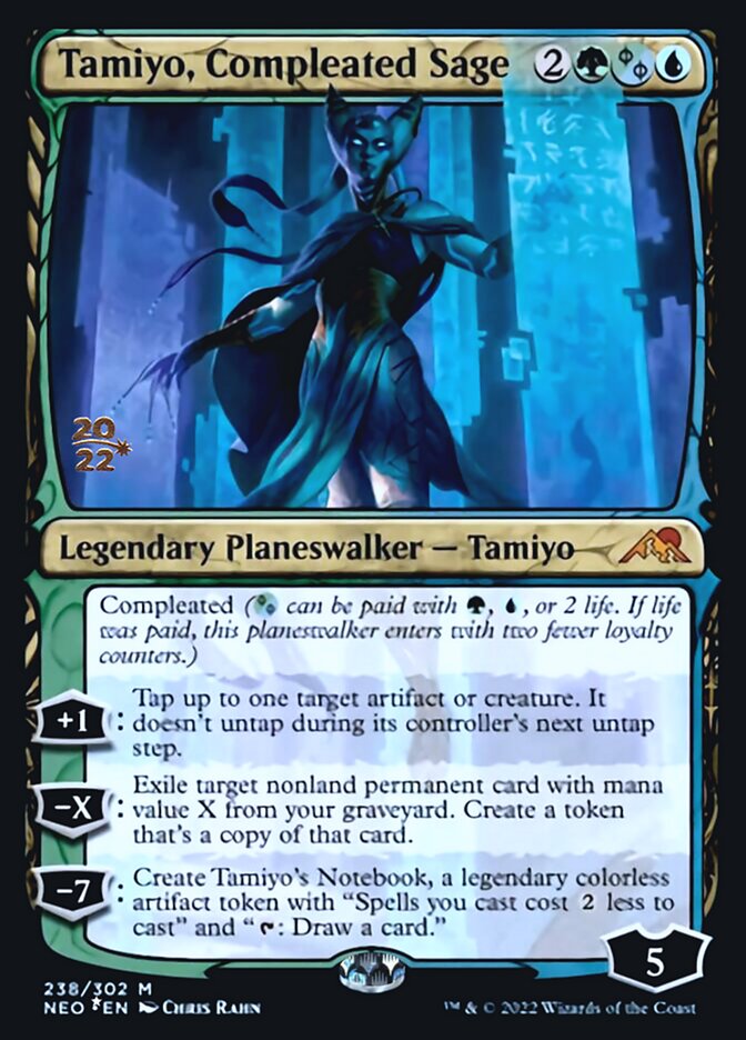 Tamiyo, Compleated Sage [Kamigawa: Neon Dynasty Prerelease Promos] | Good Games Modbury