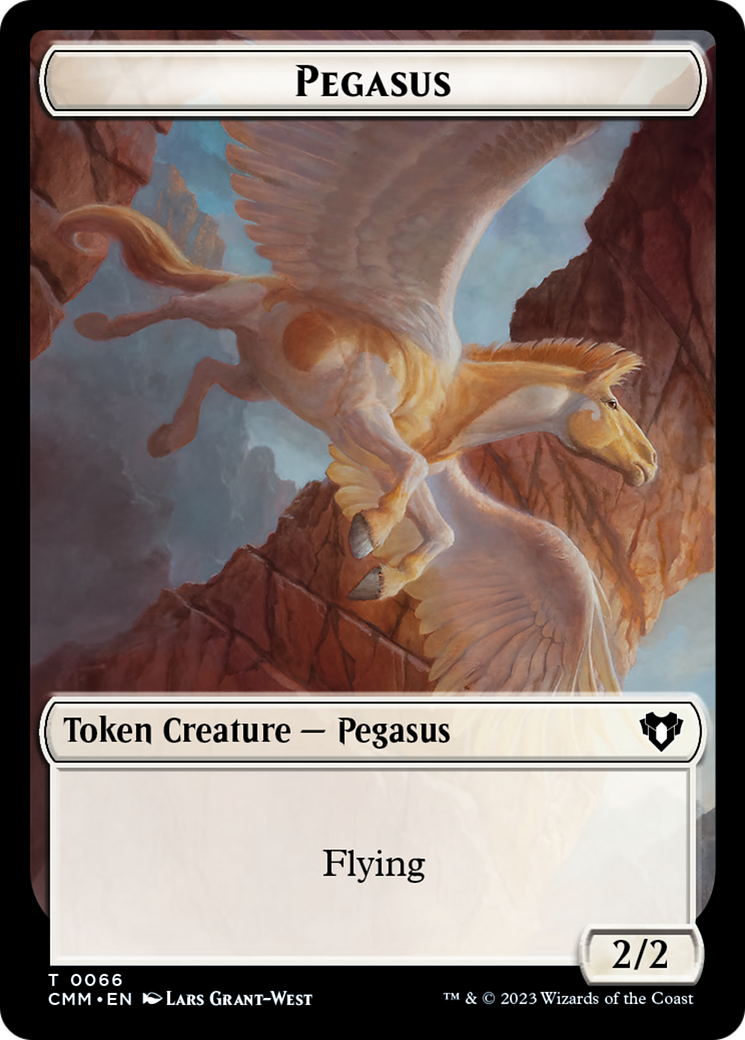Copy (54) // Pegasus Double-Sided Token [Commander Masters Tokens] | Good Games Modbury