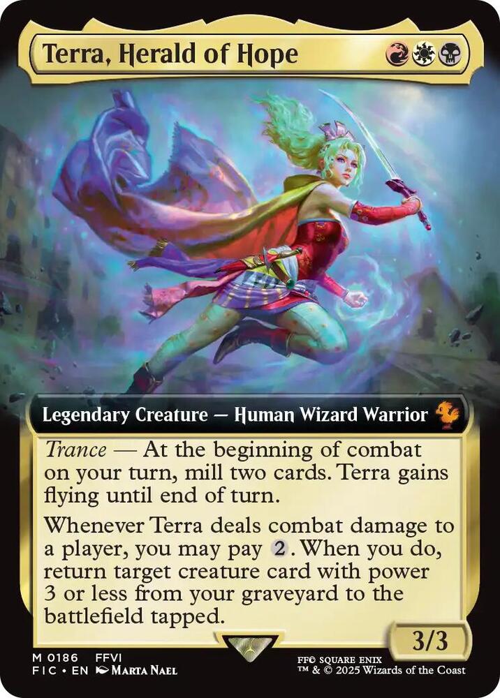 Terra, Herald of Hope 186 (Commander: FINAL FANTASY)  - Extended Art Foil | Good Games Modbury