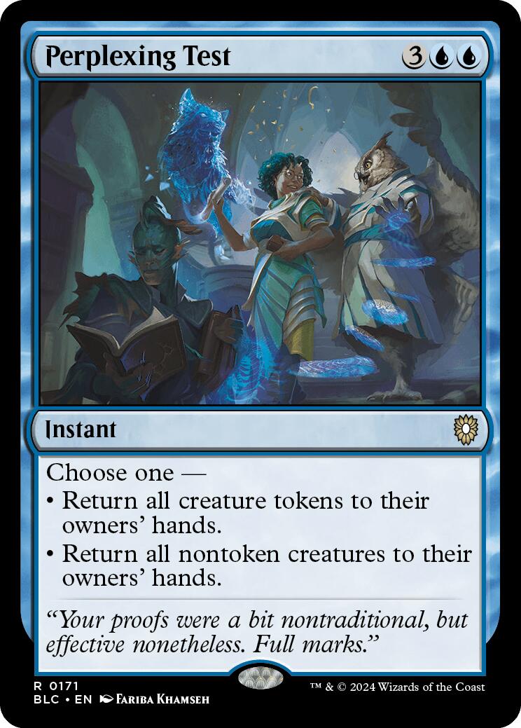 Perplexing Test [Bloomburrow Commander] | Good Games Modbury