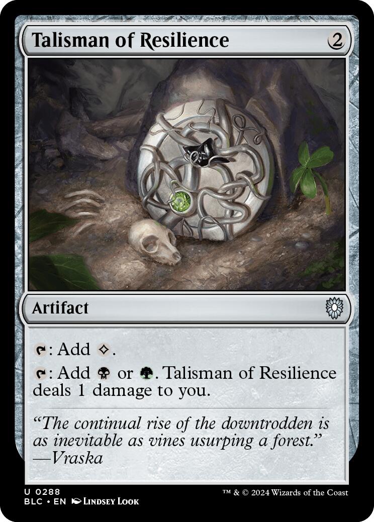 Talisman of Resilience [Bloomburrow Commander] | Good Games Modbury