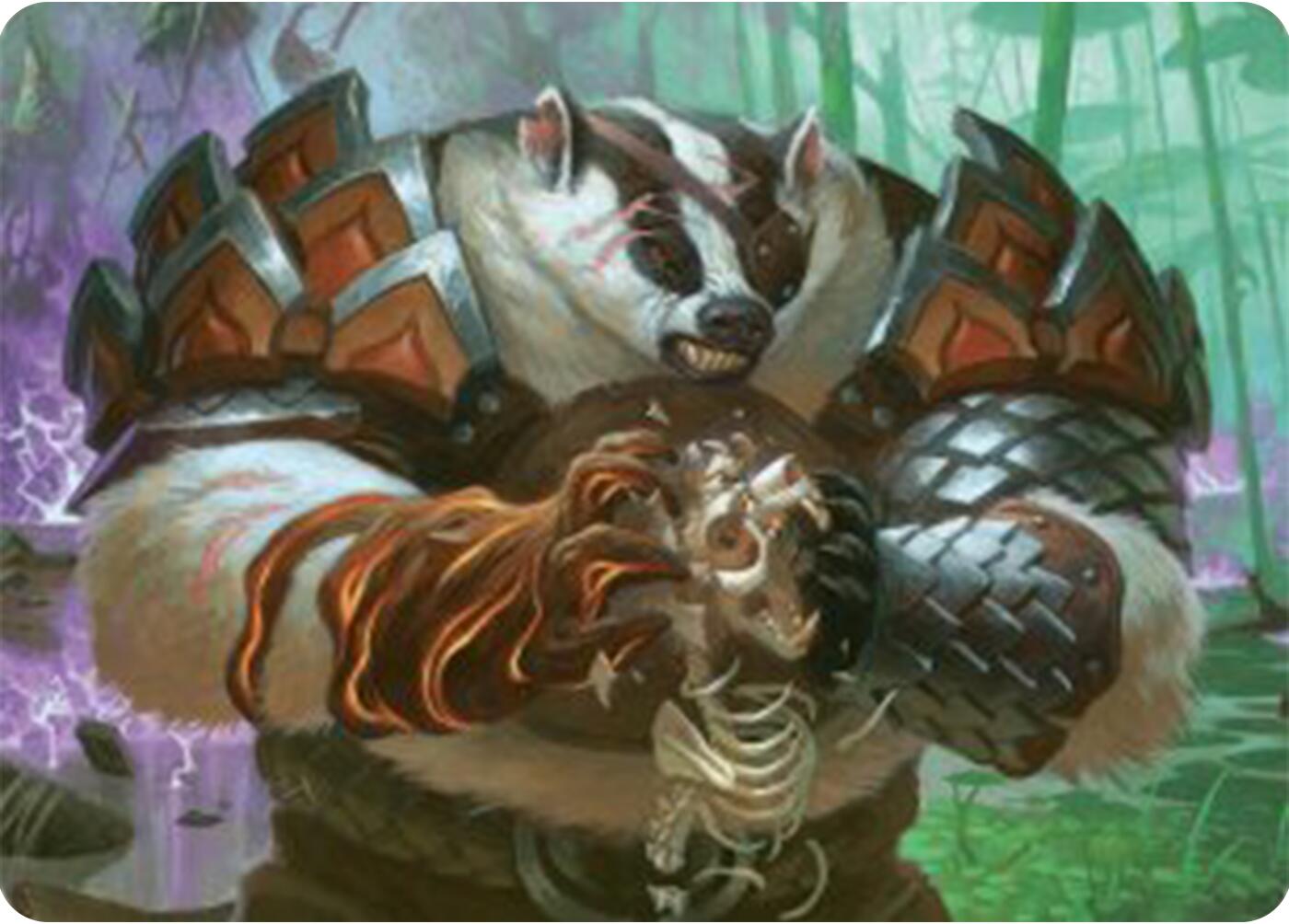 Hugs, Grisly Guardian Art Card [Bloomburrow Art Series] | Good Games Modbury