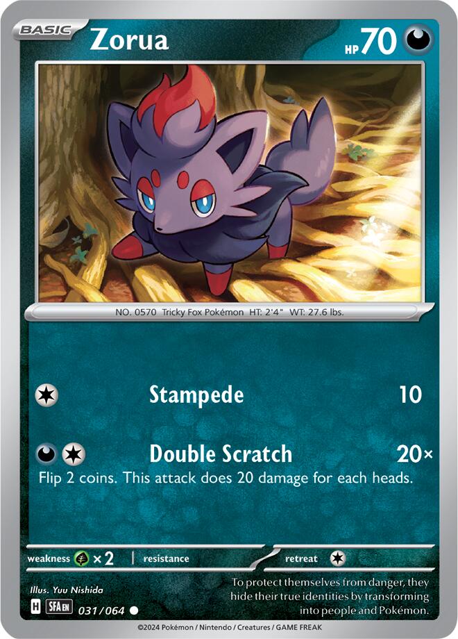 Zorua (031/064) [Scarlet & Violet: Shrouded Fable] | Good Games Modbury