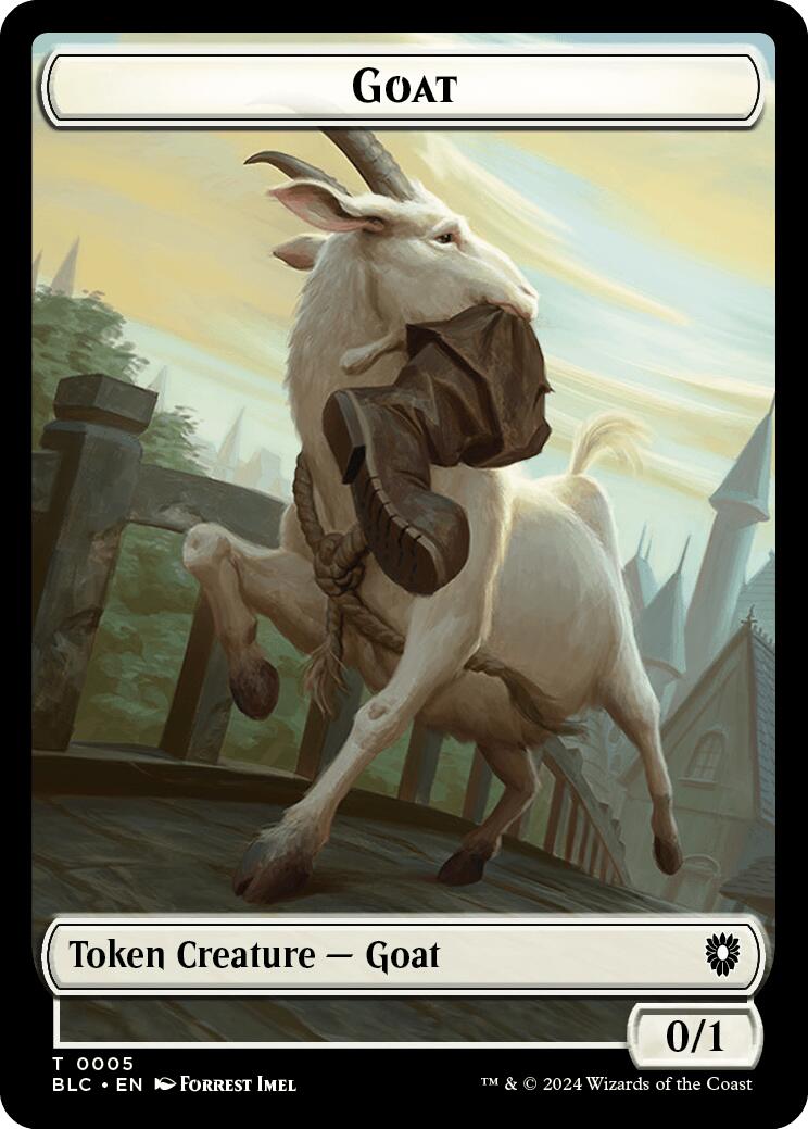 Goat // Wolf (032) Double-Sided Token [Bloomburrow Commander Tokens] | Good Games Modbury