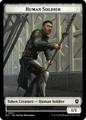 Human Soldier // Wolf (035) Double-Sided Token [Bloomburrow Commander Tokens] | Good Games Modbury