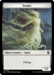 Spirit // Faerie Double-Sided Token [Bloomburrow Commander Tokens] | Good Games Modbury