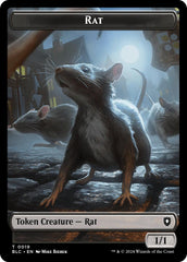 Rat // Raccoon Double-Sided Token [Bloomburrow Commander Tokens] | Good Games Modbury