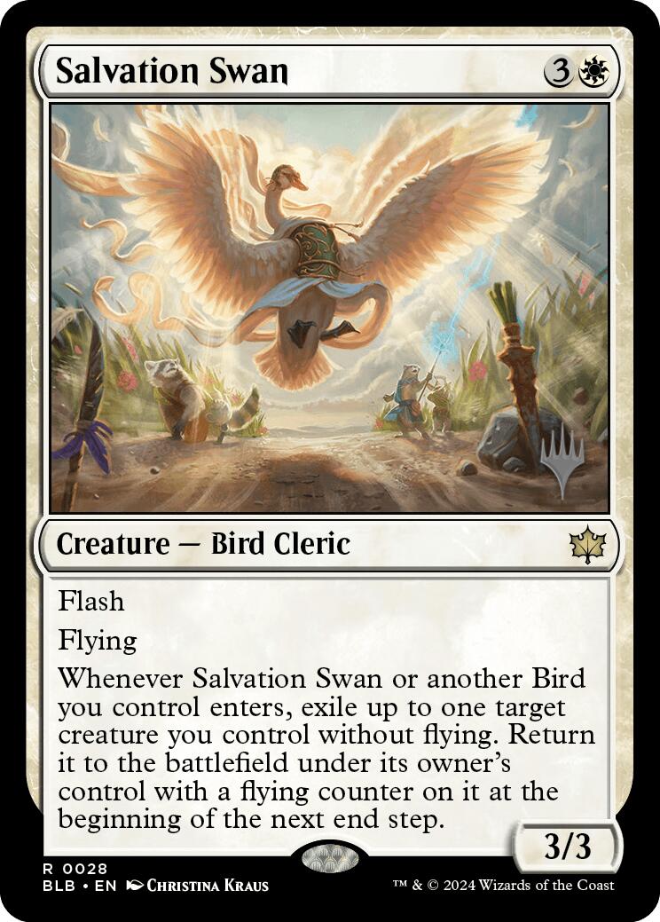 Salvation Swan (Promo Pack) [Bloomburrow Promos] | Good Games Modbury