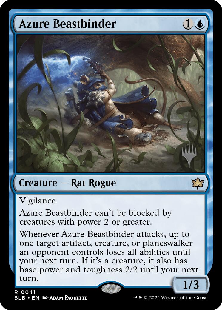 Azure Beastbinder (Promo Pack) [Bloomburrow Promos] | Good Games Modbury