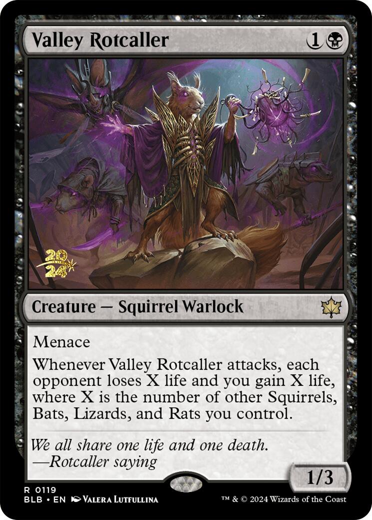 Valley Rotcaller [Bloomburrow Prerelease Promos] | Good Games Modbury