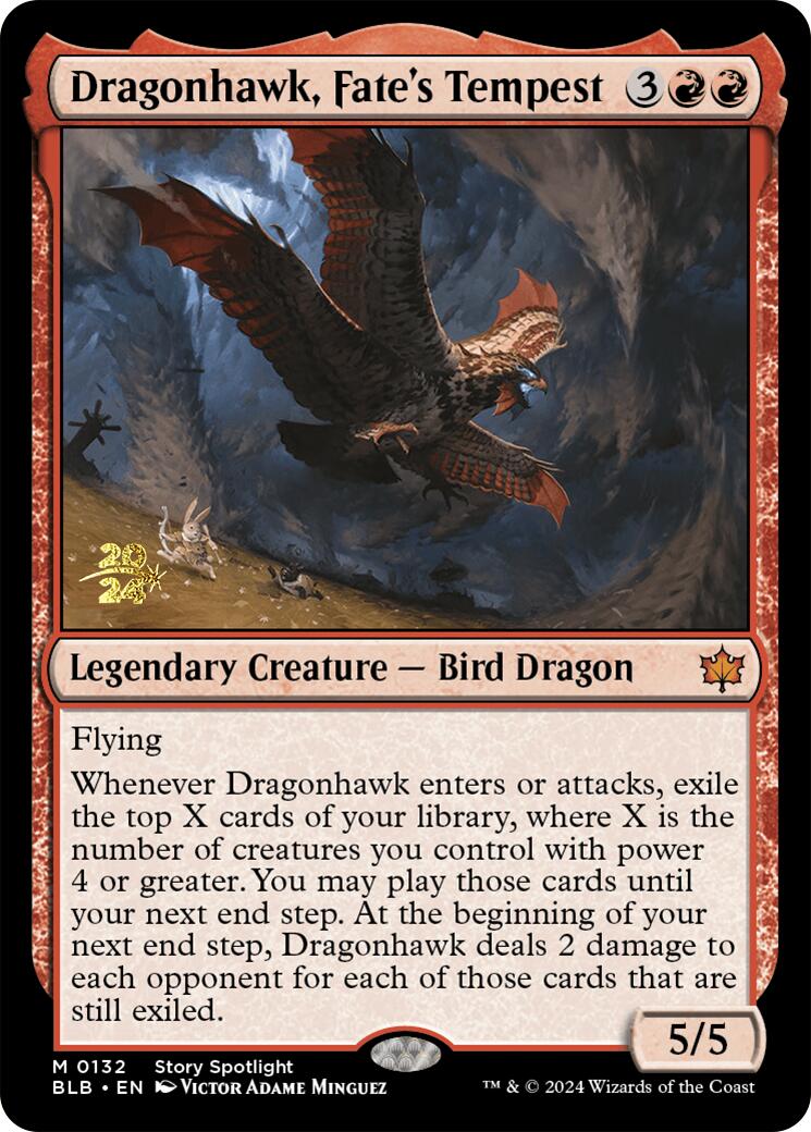 Dragonhawk, Fate's Tempest [Bloomburrow Prerelease Promos] | Good Games Modbury
