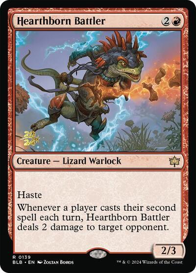 Hearthborn Battler [Bloomburrow Prerelease Promos] | Good Games Modbury