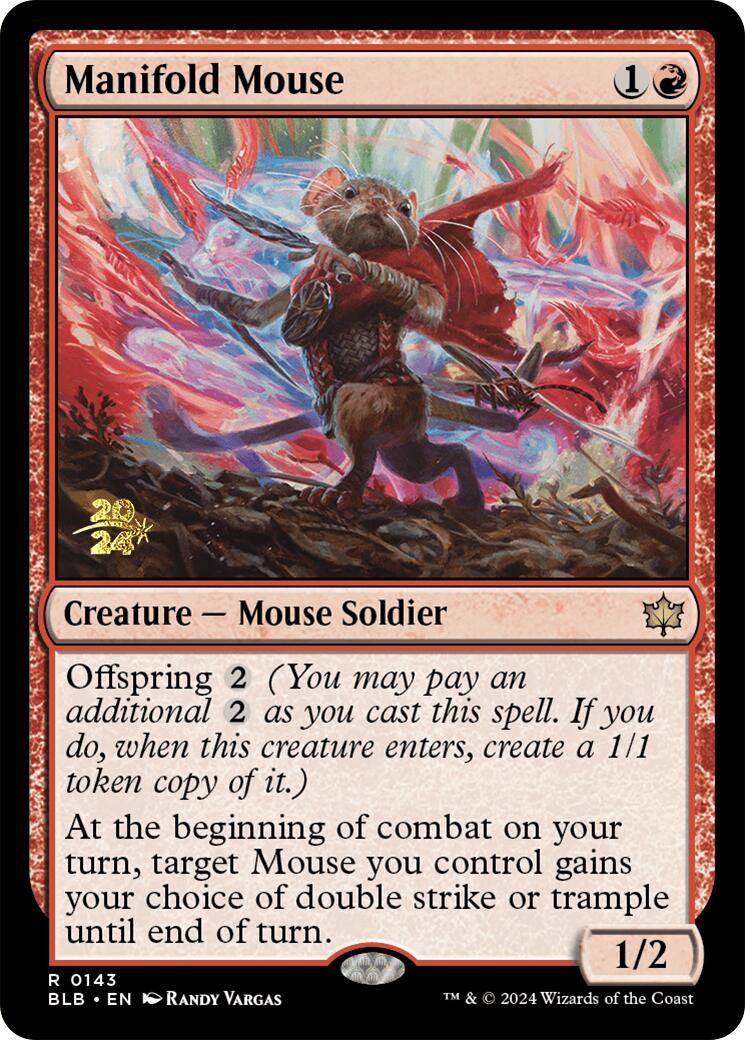 Manifold Mouse [Bloomburrow Prerelease Promos] | Good Games Modbury