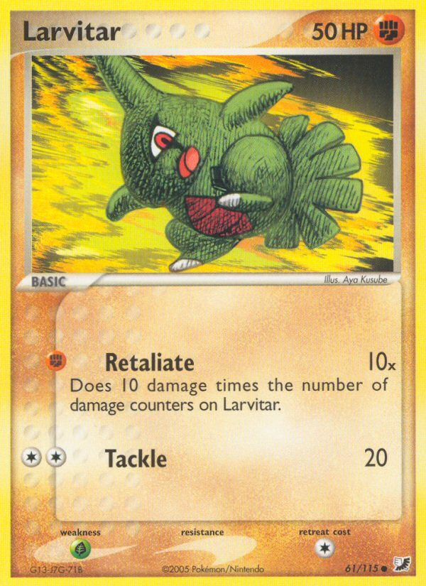 Larvitar (61/115) [EX: Unseen Forces] | Good Games Modbury