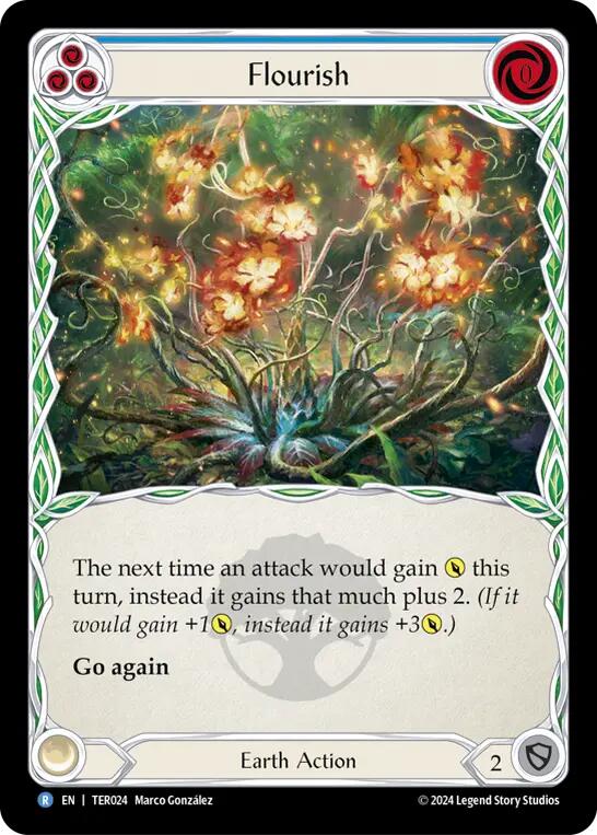 Flourish (Blue) [TER024] (1st Strike) | Good Games Modbury