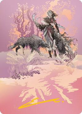 Arlinn the Packs Hope Art Card 03 81 Gold Stamped Signature 3 (Art Series: Innistrad: Midnight Hunt)  | Good Games Modbury