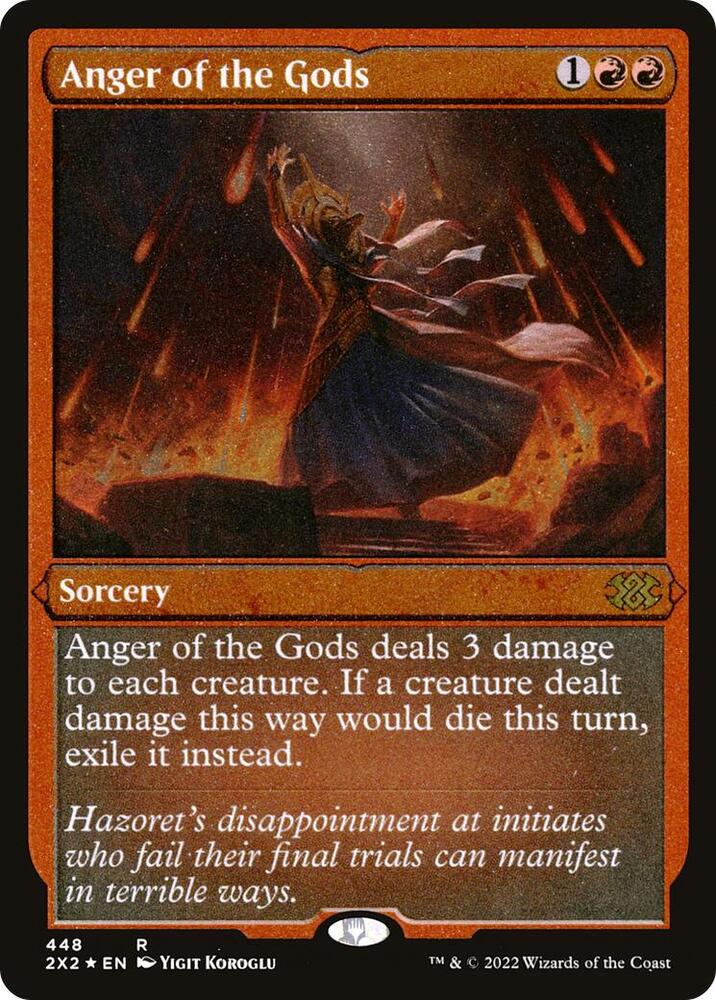 Anger of the Gods Foil Etched 448 (Double Masters 2022)  - Foil | Good Games Modbury