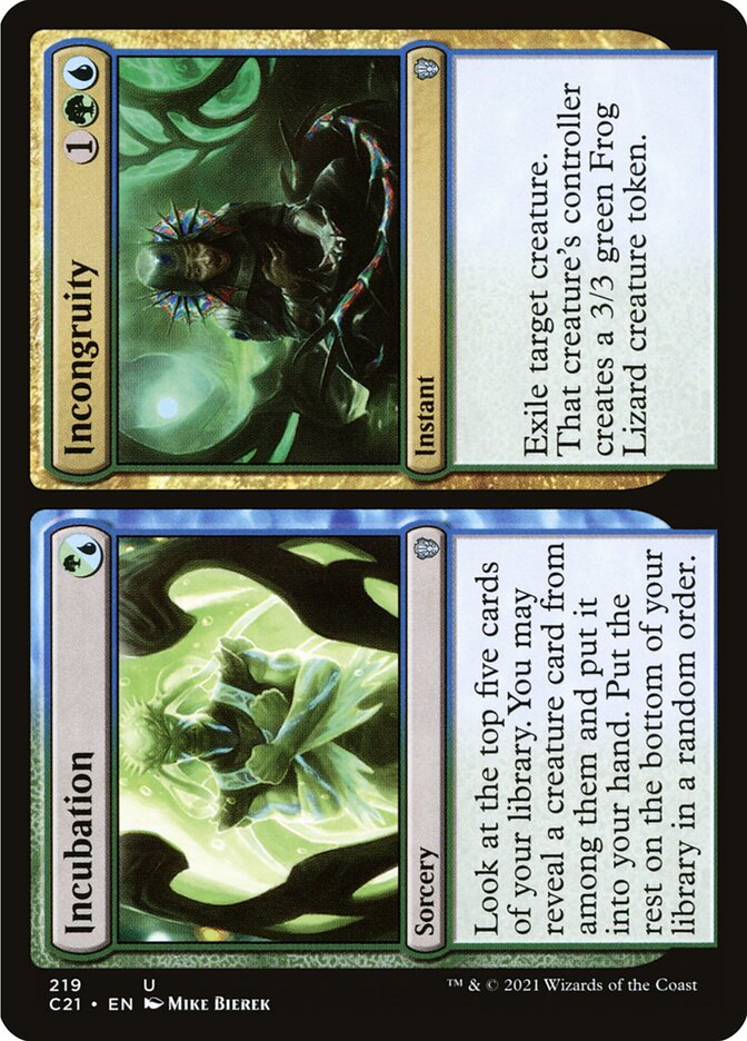 Incubation // Incongruity [Commander 2021] | Good Games Modbury