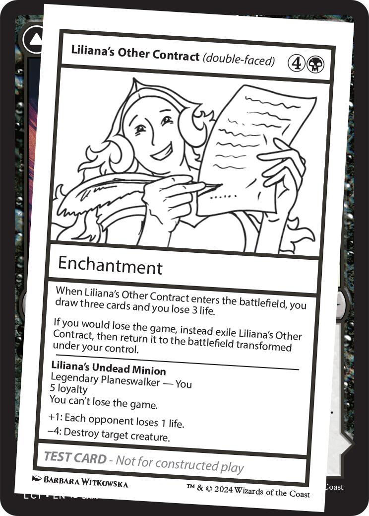 Liliana's Other Contract (double-faced) [Mystery Booster 2 Playtest Cards] | Good Games Modbury