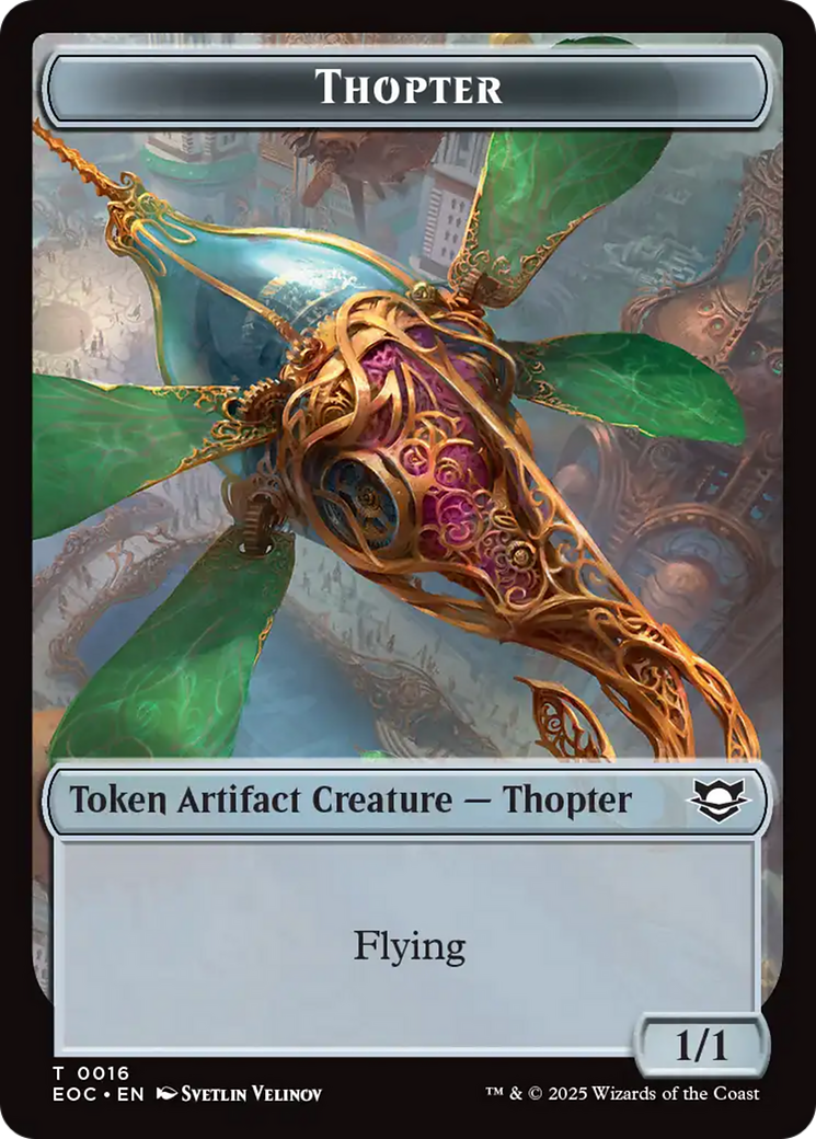 Thopter // Gnome Double-Sided Token [Edge of Eternities Tokens] | Good Games Modbury