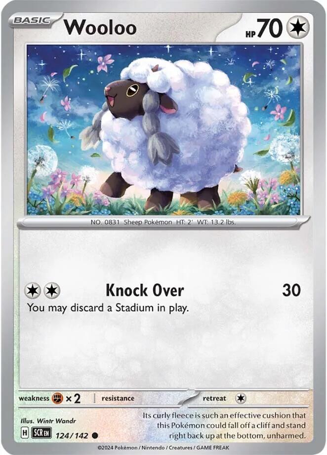 Wooloo (124/142) [Scarlet & Violet: Stellar Crown] | Good Games Modbury