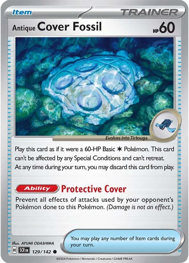 Antique Cover Fossil (129/142) [Scarlet & Violet: Stellar Crown] | Good Games Modbury